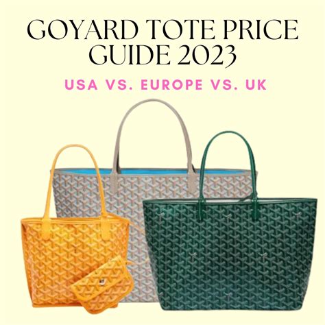 goyard pm price 2024|goyard tote price predictions.